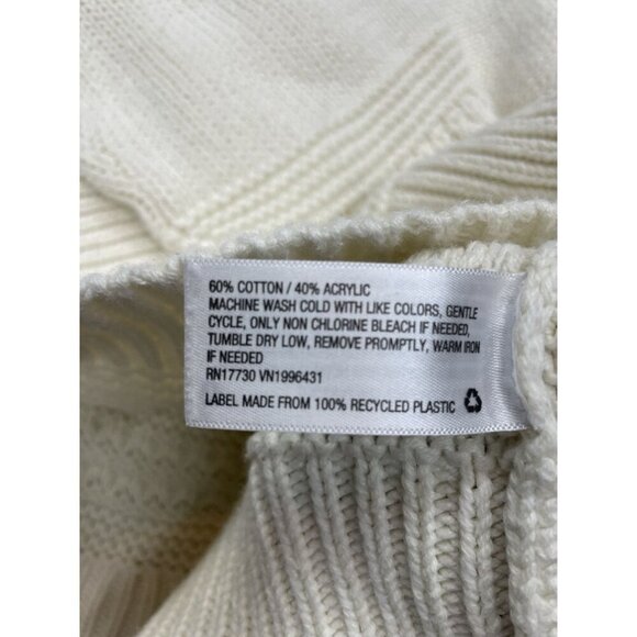 Universal Thread Ivory Cream Knit Mock Neck Sweater Women's Medium - Picture 4 of 4